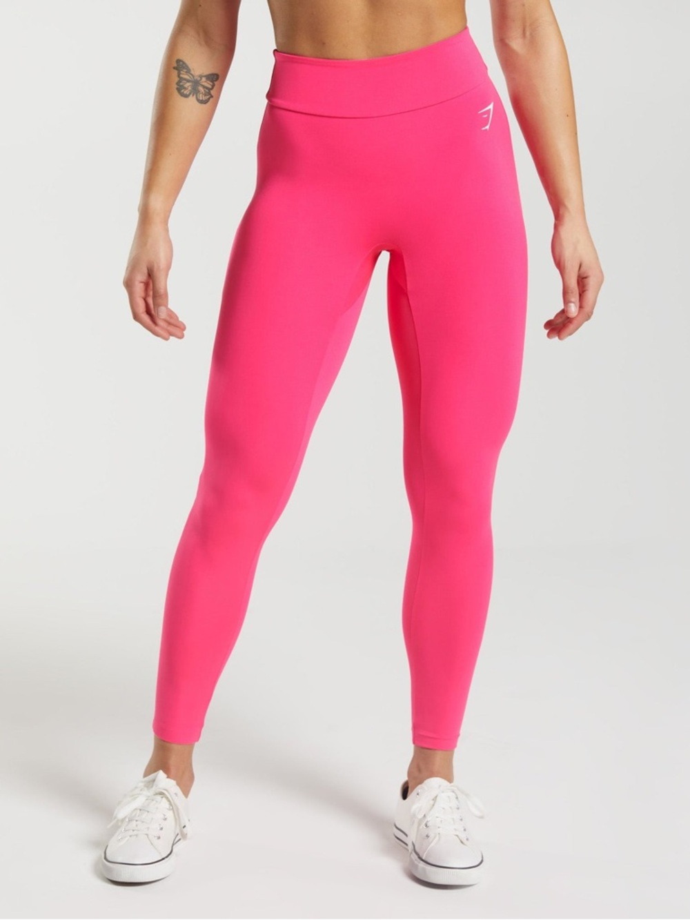 Gymshark Seamless POWER REGULAR LEGGINGS Bright Fuchsia Women’s Size Large EUC